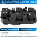 Sorghum Power Window Switch Driver Side - Master Window Switch with Anti-Pinch Function Compatible with 2014-2017 Honda CR-V 24 Pins Replace# 35750-T0A-H11 35750-T0A-A11
