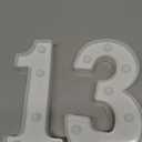 Light Up 13 Number Sign, Warm White Decorative LED Light Up Numbers, Battery Powered, for Girls Boys Sweet 13th Birthday Party Decorations, Gifts, Anniversary, Wedding, Home, Bar Decor