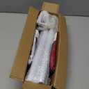 Barcetine Flag Pole Kit - Includes 5ft Heavy Duty Tangle Free Flagpole,3x5 Embroidered American Flag, Metal Aluminum Holder Bracket,for Outside House,Porch,Outdoor - White