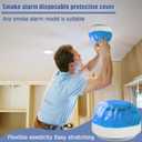 40 PCS Dxmimer Smoke Detector Cover Fire Alarm Cover, Thickened Elastic Plastic Reusable Smoke Alarm Dust Paint Cover for Home Cooking or Baking (Blue)