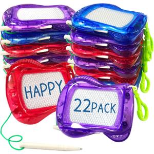 22 Pack Mini Magnetic Drawing Board(6 Colors), Kids Party Favors Backpack Keychain Doodle Drawing Boards, Erasable Sketch and Board Writing Pad for Boys Girls Classroom Supplies Goodie Bag Fillers