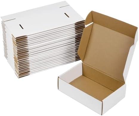 ZxeluPapr 50 Pack 12x9x4 Shipping Boxes, White Corrugated Cardboard Packaging Box for Small Business