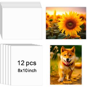 12 Pcs Sublimation Photo Blanks 8 x 10 Inch sublimation metal sign blanks Aluminum Photo Sign Blank Photo DIY Sign Wall Frame Poster for Living Room Bedroom