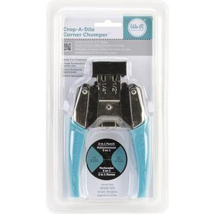 We R Memory Keepers, Crop-A-Dile Corner Chomper Punch, Teal, Comfort Handle, for .25"-.5" Corner Rounder, Crafting and Scrapbooking Tool, Compatible for Most Cardstock Paper, Leather, Fabric and More