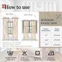 Lajode Plaid Patterned Curtains Thermal Insulated - 96 Inches Extra Long Total Linen Blackout Curtains for Living Room, Boho Drapery for Farmhouse Bedroom 52x96 Inch 2 Panels, Dark Grey