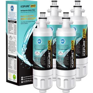 ICEPURE PRO ADQ36006101 NSF/ANSI 401 Certified Replacement for LG LT700P Kenmore Elite 46-9690 ADQ36006102 HDX FML-3 LFX28968S LFXS29626S RWF1200A Refrigerator Water Filter,4 PACK