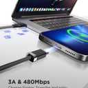 10 x Magtame USB C to USB C Cable, 3.3FT StayCable with Anti-Drop Magnetic Holder, Braid 60W Type C Fast Charging Cord for Bedside/Car, Compatible with iPhone 17/16, Laptop