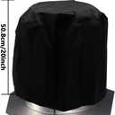 Turbine Vent Cover,ULIFESTAR Oxford Cloth Roof Vent Cover,50.8cm/20" Roof Ventilator with Adjustable Drawstring,Waterproof Turbine Ventilator Protector Hoods Shield Canvas Fit Most Black 2PCS