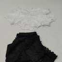 Sexy Women's Underwear Lace Shorts V Waist Breathable Cheeky Panties Boyshorts Underwear Women 5 Pack Size M, A-Black