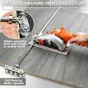Circular Saw Guide Rail Set 12in & 24in, Adjustable Circular Saw Roller Guide, Positioning Calipers for Precise Measurements and Straight Cuts, Rip Fence Edge Guide for Woodworking and DIY Projects