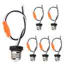 Helunsi E26 Socket Adapter, 6 Pack Light Bulb Socket Pigtail, Screw in Male Light Socket Pigtail, E26 Medium Base Recessed Light Socket Adapter for LED Ceiling Light Downlight Outlet Converter Socket