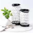 Boho Natural Rattan Lanterns - Handcrafted, Modern Farmhouse Style, Perfect for Living Room, Patio, Porch, Cafés, Boutiques & Garden Areas