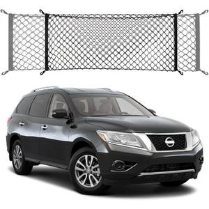 Envelope Style Trunk Cargo Net Compatible with Nissan Pathfinder New 2026 2025 2024 2023 2022 2021 2020 2019 2018 2017 2016 2015-2013 Car Rear Tailgate Mesh Grocery Netting