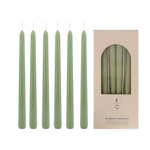 Tapered Dinner Candles - Soy & Paraffin Blend, Dinner Candles with Long-Lasting 7-Hour Burn for Stylish Homes - Candle in Curated Colors Ideal Gift for Hosts, Brides & Event Planners-Sage