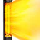 Patio Heaters for Outdoor Use, Haimmy 34-Inch 1500W Indoor & Outdoor Electric Infrared Heater with 3 Heat Levels, IPX5 Waterproof, Tip-Over & Overheat Protection, Instant Heating for Patio, Garage