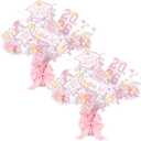 DoubleFill 2 Set Pink Graduation Decorations Class of 2026 Graduation Table Centerpieces Sticks Table Toppers with Lights for College High School Congrats Grad Party Supplies