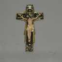 Needzo Handcrafted Highly Detailed Crucifix Wall Cross with St. Benedict of Nursia Medal, Catholic Hanging Home Decor for Indoor Decoration, Housewarming Gifts for Christian Men/Women, 11.75 Inches