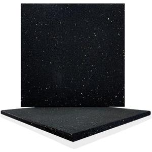 Goodhoily Heavy Duty Anti Vibration Pad Rubber Pad Sound Absorbing Mat for Washer, Dryer, Audio Equipment, Strength Training Equipment Mat (Square) Black 2 Pack 19.7 x 19.7 x 0.6 Inch