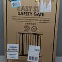 Regalo Safety 29-38.5" Baby Gate for Doorways & Bottom of Stairs, Pressure Mounted Baby Gate with Door for Babies, Toddlers & Pets, Tested & Safe for 30 Years, American Designed, American Owned, Black