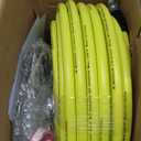 M MINGLE Sewer Jetter Kit for Pressure Washer 100 FT, Drain Cleaner Hose with Power Washer Gun, 1/4 Inch NPT Corner Rotating and Button Nose Sewer Jetting Nozzle, Orifice 4.0, 4.5 (Yellow)