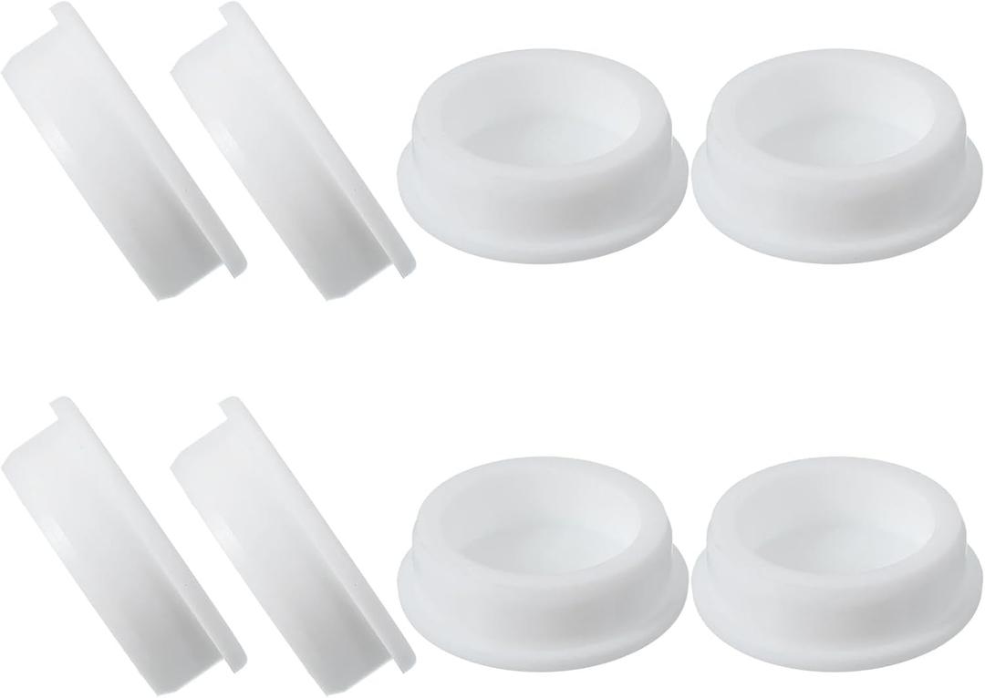 uxcell 8 Pcs T Shaped Silicone Plug, Dia 42 mm/1.65 Inch Elastic Waterproof Silicone Plug Reusable Bottle Stopper Sealing Round Hole Plug for Pipes Equipment, White