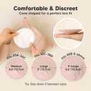 Organic Nursing Pads - 14 Washable Breast Pads for Breastfeeding, Wash Bag, Viscose Derived from Bamboo Reusable Nipple Covers for Breastfeeding Essentials, Soft & Absorbent (Neutrals, M 4.6")