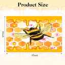 Bayson 50 Pieces Summer Bee Honey Colorful Paper Placemats Disposable Durable Yellow Farm Flower Place Mats Great for Party Holiday Kitchen Dining Room Table Decorations 11" x 17"