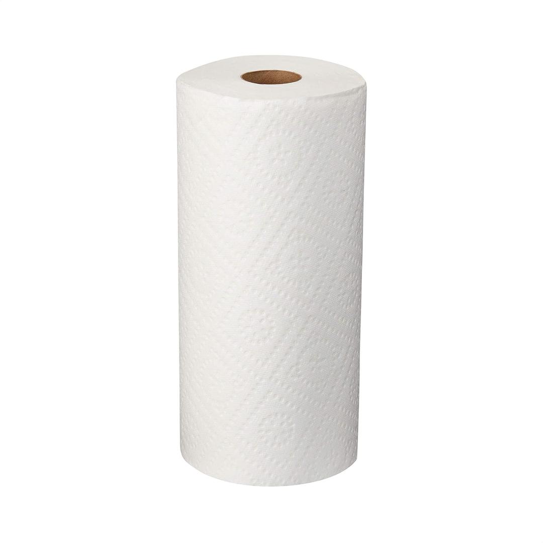 AmazonCommercial 2-Ply White Adapt-a-Size Kitchen Paper Towels, Absorbent, Thick, Individually Wrapped, 140 Towels per Roll (30 Rolls), 4200 Count