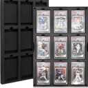 9 Slots Wall-Mounted Graded Card Display Compatible with Psa,Black