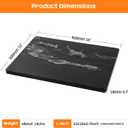 Natural Black Marble Pastry and Cutting Board, 12x16x0.7 Inch, Heavy for Dough Chocolate, Pack of 1