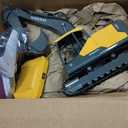 DOUBLE E Volvo RC Excavator Remote Control Excavator Toy for Boys Full Function Construction Vehicles Toys with Shovel for Outdoor Play Sandbox Digger Toys Gifts for Kids