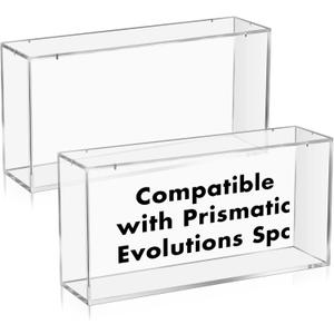 Cinnvoice 2 Packs Booster Box UPC Acrylic Cases, Acrylic Card Display Case for Collectibles, 14.4" x 3.4" x 6.9" Clear UV-Protected Box with Magnetic Lid & Stackable Design-fit Spc Cards