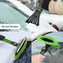 JOYTUTUS 41.5IN Extendable Snow Brush and Ice Scraper, 270Pivoting Snow Scraper Brush for Car Windshield, Telescoping Ice Scraper, Foam Grip, Heavy Duty Snow Remover for Cars, Trucks, SUV (Green)
