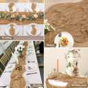 2 Pack 10 Ft Cheesecloth Table Runner Brown Gauze Long Table Runners Boho Gauze Cheese Cloth Table Runner Rustic Sheer Runner for Wedding Party Table Decor ( 35 x 120 Inch )