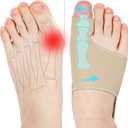 KTSAY 2 Pcs Bunion Corrector for Women & Men, Big Toe Straightener with Splint & Pads, Comfortable & Breathable for Day/ Night Support, Hallux Valgus Pain Relief Non-Slip Socks