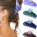 HAIMEIKANG Large Acrylic Hair Claw Clips - Strong Hold Non-Slip Stylish Hair Accessories for Women & Girls' Thick & Thin Hair