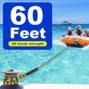 SELEWARE Heavy-Duty 60FT Boat Tow Rope for Tubing, Floating Tube Tow Rope, Durable Watersports Ski Rope for Wakeboarding, Water Skiing & Kneeboarding