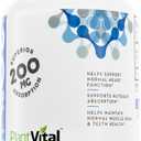 PlantVital Magnesium Glycinate 200mg - Supports Restful Sleep, Muscle & Nerve Function, Normal Heart & Bone Health - Feel Calm & Relax - Vegan, Third Party Tested, Gluten Free, Non-GMO - 120 Capsules Exp 06/2028