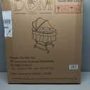 Dream On Me Lacy Portable 2-in-1 Bassinet & Cradle with Full Canopy, Storage Basket, Locking Wheels, Lightweight Frame, JPMA & BSA Certified, Includes 1 Mattress Pad - Black