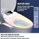 WLJBIDET Toilet Bidet Seat, Instant Warm Water, Self-Cleaning Nozzle, Multiple Spraying Modes, Electric Heated Seat, Warm Air Drying, Soft Closed Lid, Display Screen, Requires Electricity, Elongated