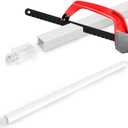 24-Inch Spring End Wall-Mounted Towel Bar, Adjustable Sturdy Plastic Towel Holder for Bathroom Kitchen Towel Storage White