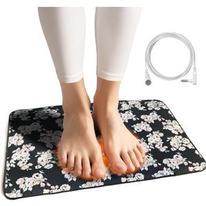 Grounding Mat for Feet - Grounding Well Mat with Anti-Slip Surface - Improves Sleep,Energy and Ailments, Reduces Stress - Complete Earthing Pad for feet, Desk, or Chair