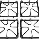 Premium WB31K10034 Gas Range Surface Burner Grates Replacement Parts For GE Stove Parts General Electric Cooktop Parts Cast Iron Gas Stove Rack, Top Burner Rack Sets 4-Pack