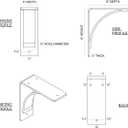 3"W x 8"D x 8"H Morris Steel Bracket, Powder Coated Black
