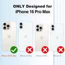 Fiyart Designed for iPhone 16 Pro Max Case,Compatible with MagSafe Plating Removable Lens Cover Clear Magnetic Shockproof Phone Bumper for Women Girls 6.9"-Pink