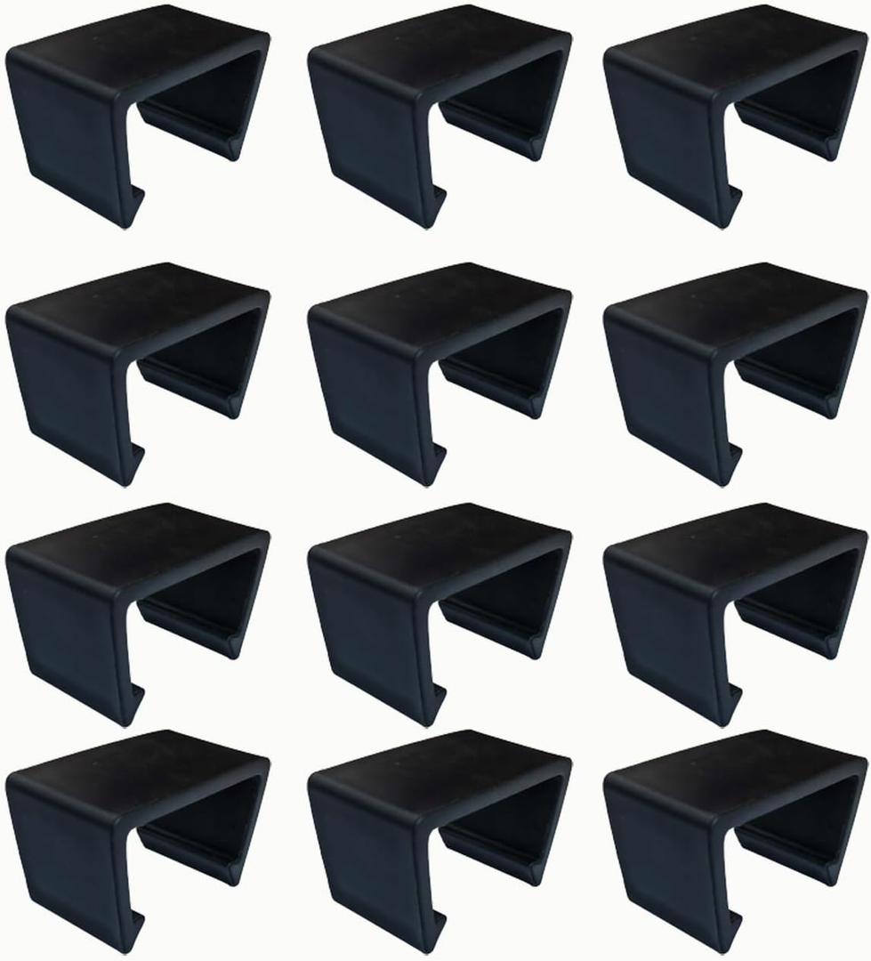 12 Pieces Outdoor Patio Furniture Clips for Wicker Sectional Couch Sofa Furniture Clips Wicker Rattan Furnitures Connector Wicker Chair Clamps Fastener Black