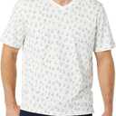 Amazon Essentials Men's Short-Sleeve V-Neck T-Shirts, Pack of 2 (White, S)