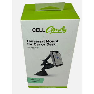 Cell Candy - Universal Cell Phone Mount for Car or Desk - Black