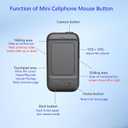 Phone Remote with Touchpad for TikTok, Bluetooth Page Turner for Kindle App, Mini Mouse for iPhone, iPad, Android Devices. Cellphone Camera Photo/Video Remote Control, Carrying Case Included