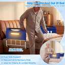 Double Bed Rail for Elderly Adults Safety, ASTM Compliant, Adjustable Bed Rail,U Bar with Sensor Light & Storage Pocket for Medical Bedside Safety Assisting Rails Fits Twin Full Queen Beds